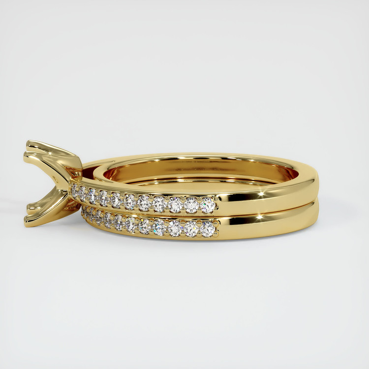 18K Yellow Gold Pave Ring Setting
