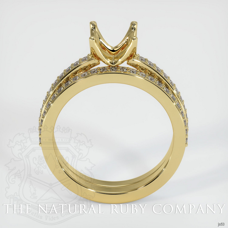 18K Yellow Gold Pave Ring Setting