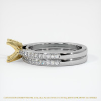 14K Yellow & White Pave Ring Setting Image