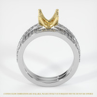 14K Yellow & White Pave Ring Setting Image