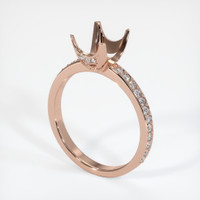 14K Rose Gold Pave Ring Setting Video