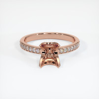 14K Rose Gold Pave Ring Setting Image