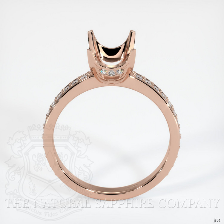 14K Rose Gold Pave Ring Setting