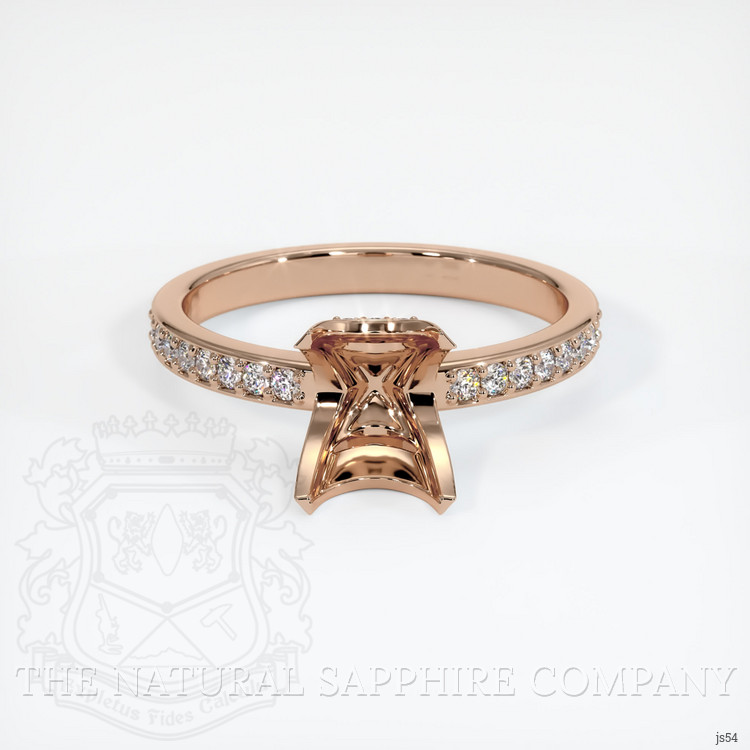 18K Rose Gold Pave Ring Setting