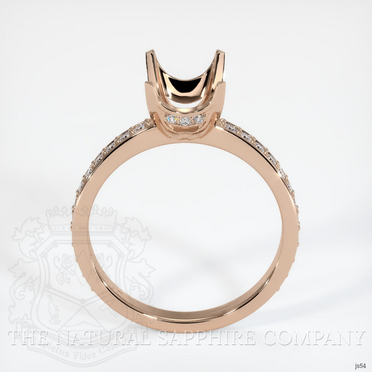 18K Rose Gold Pave Ring Setting