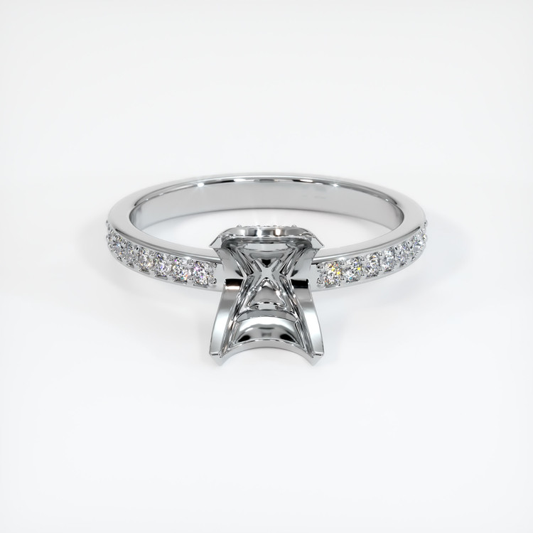 10K White Gold Pave Ring Setting