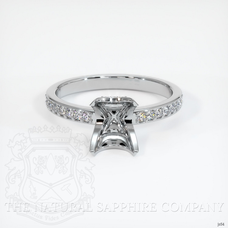 14K White Gold Pave Ring Setting