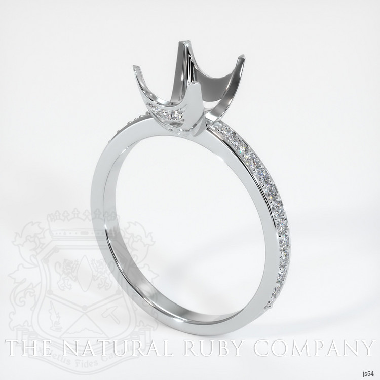 18K White Gold Pave Ring Setting
