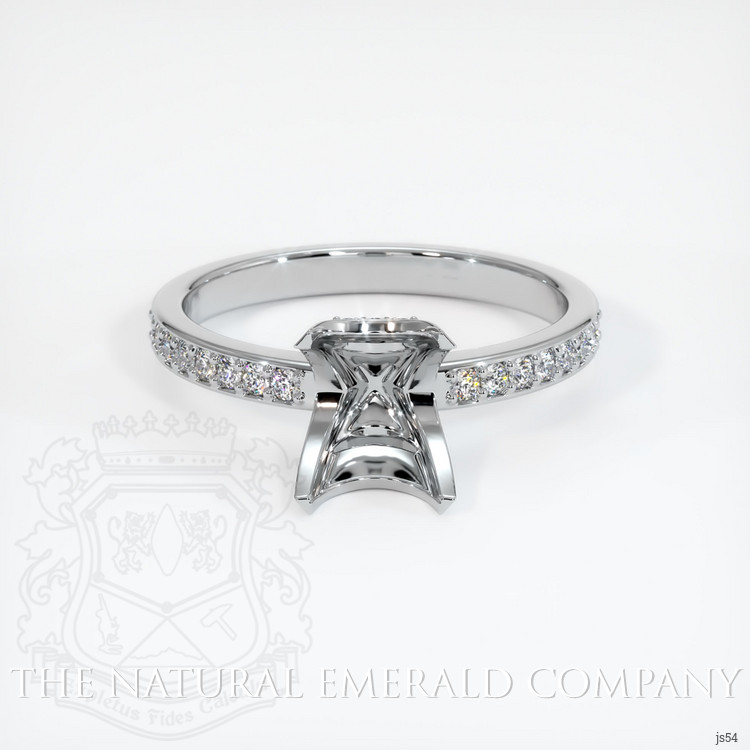 18K White Gold Pave Ring Setting