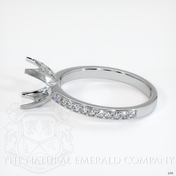 18K White Gold Pave Ring Setting