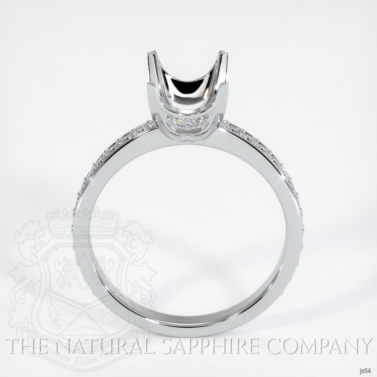18K White Gold Pave Ring Setting