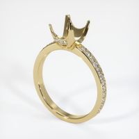 14K Yellow Gold Pave Ring Setting Video
