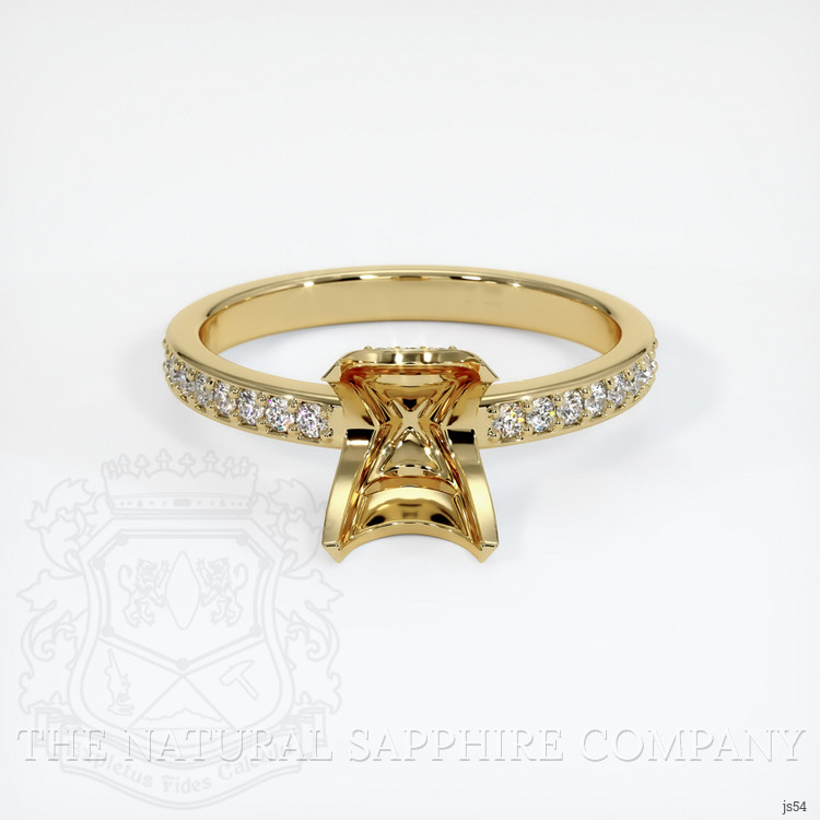 14K Yellow Gold Pave Ring Setting