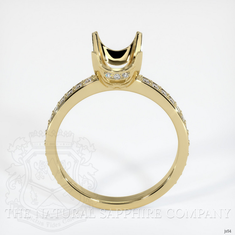 14K Yellow Gold Pave Ring Setting