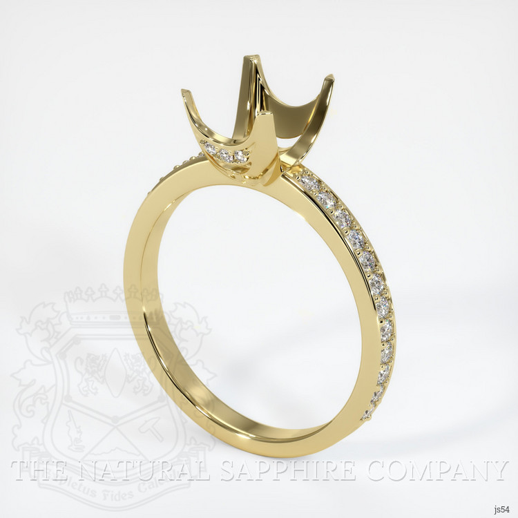 18K Yellow Gold Pave Ring Setting