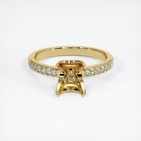 18K Yellow Gold Pave Ring Setting Image