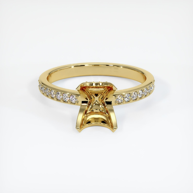 18K Yellow Gold Pave Ring Setting