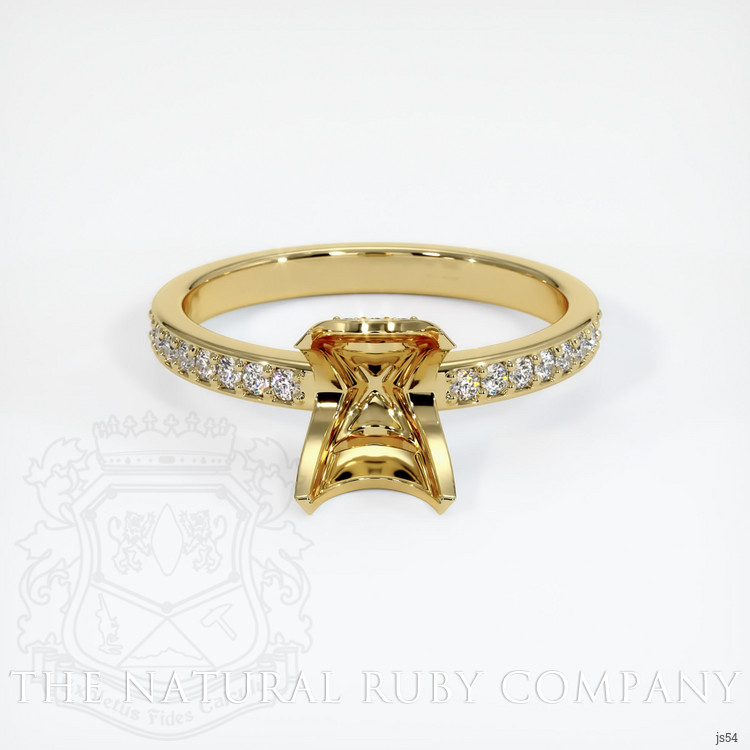 18K Yellow Gold Pave Ring Setting