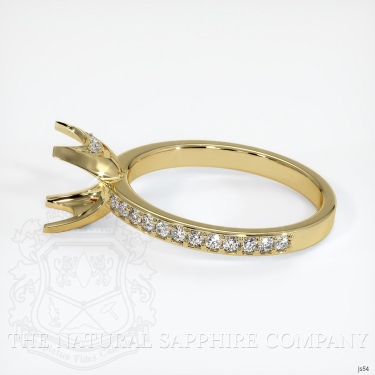 18K Yellow Gold Pave Ring Setting