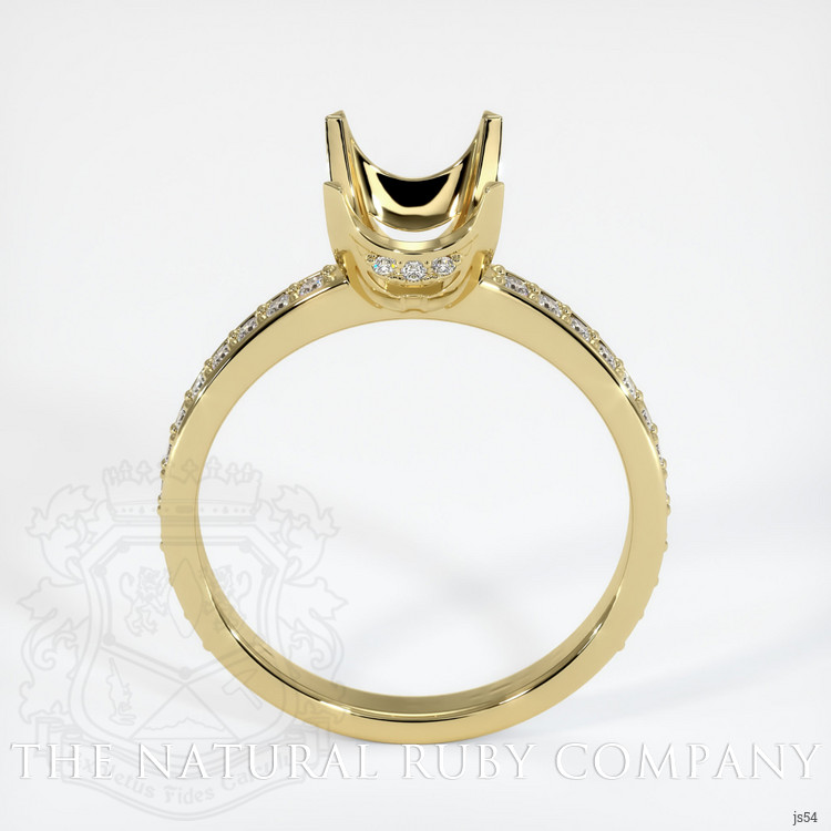 18K Yellow Gold Pave Ring Setting