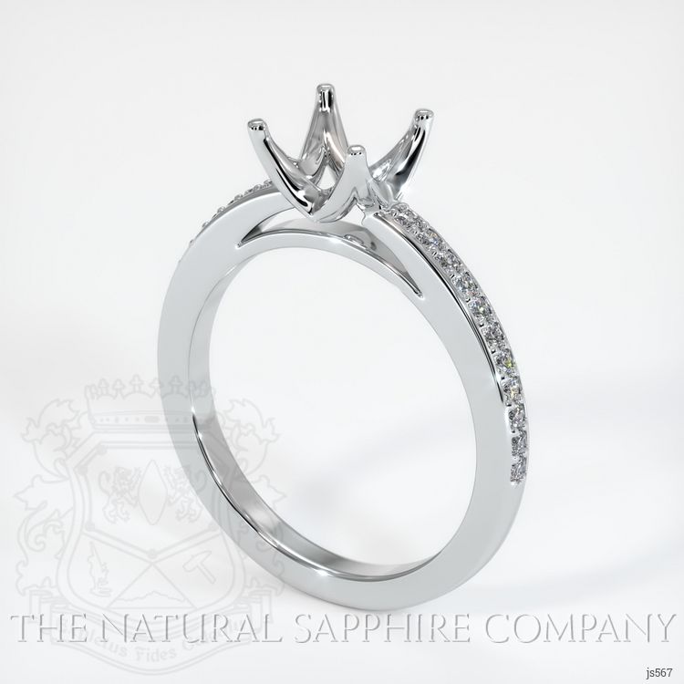Platinum 950 Pave Ring Setting