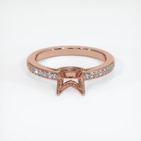 14K Rose Gold Pave Ring Setting Image
