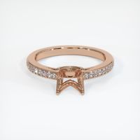 18K Rose Gold Pave Ring Setting Image