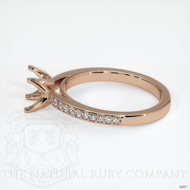 18K Rose Gold Pave Ring Setting
