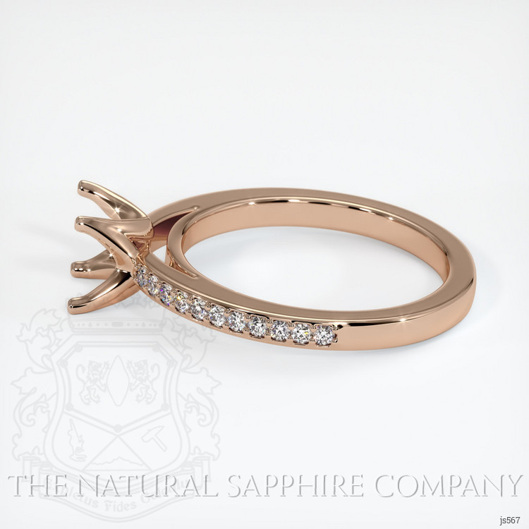 18K Rose Gold Pave Ring Setting