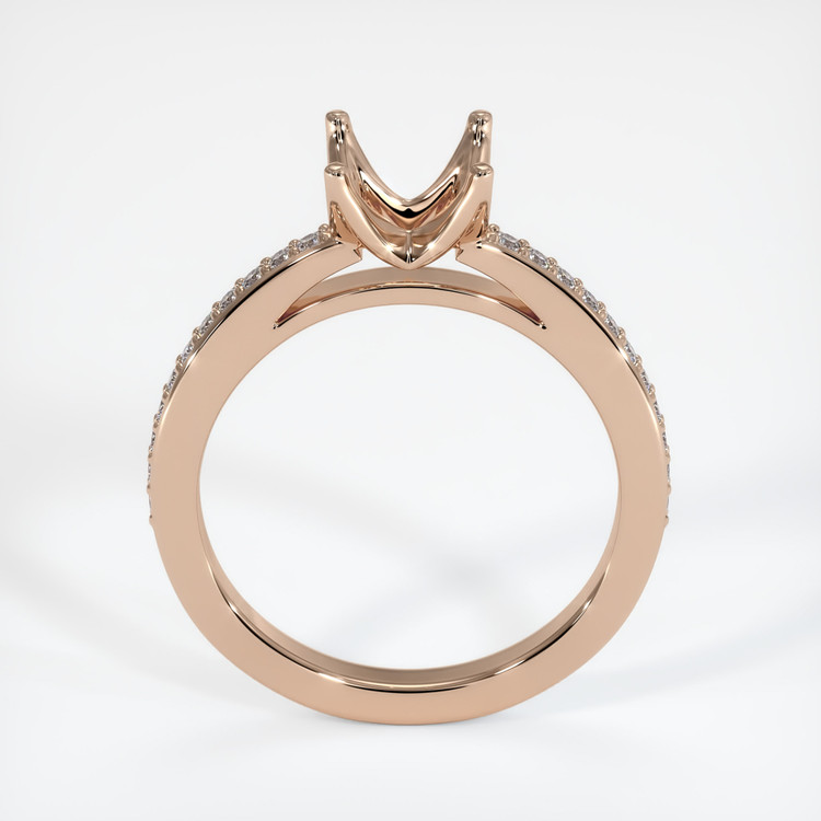 18K Rose Gold Pave Ring Setting