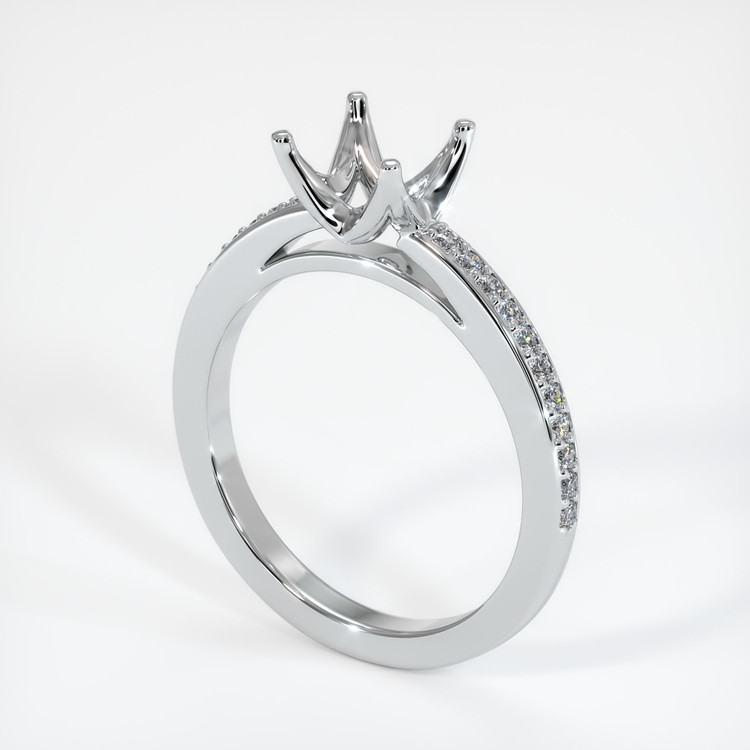 Silver Pave Ring Setting