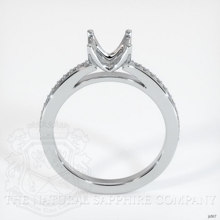 10K White Gold Pave Ring Setting