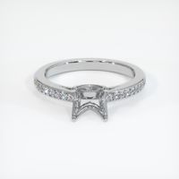 14K White Gold Pave Ring Setting Image