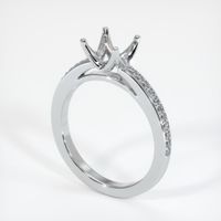 18K White Gold Pave Ring Setting Video