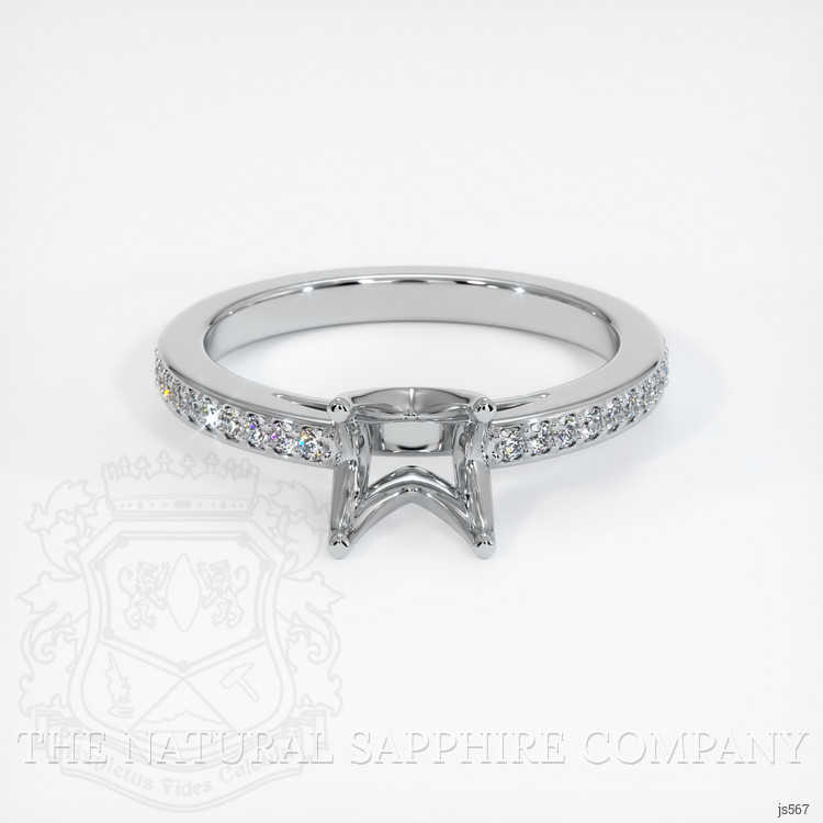 18K White Gold Pave Ring Setting