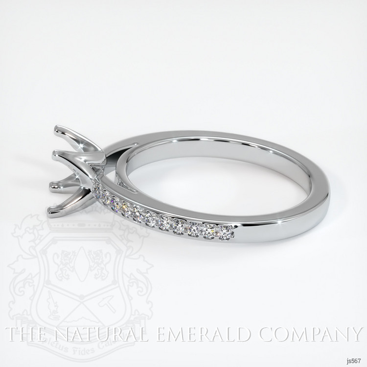18K White Gold Pave Ring Setting