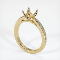 14K Yellow Gold Pave Ring Setting Video