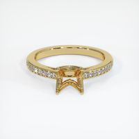 14K Yellow Gold Pave Ring Setting Image