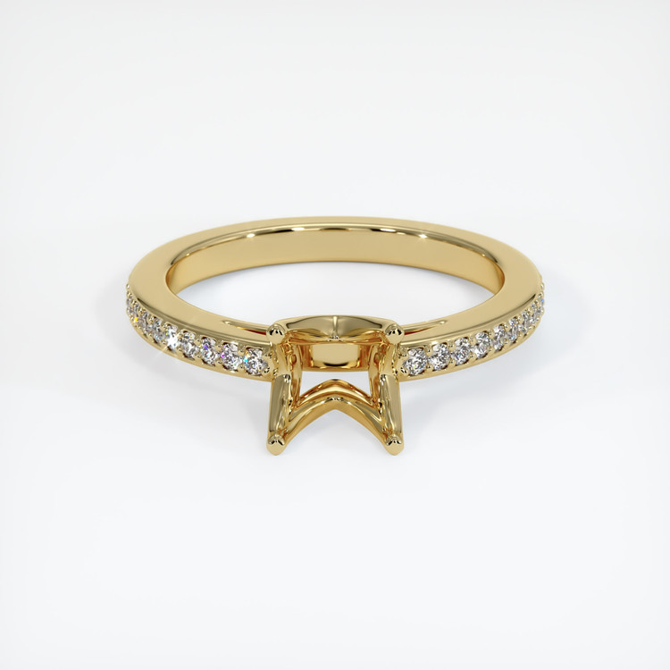 14K Yellow Gold Pave Ring Setting