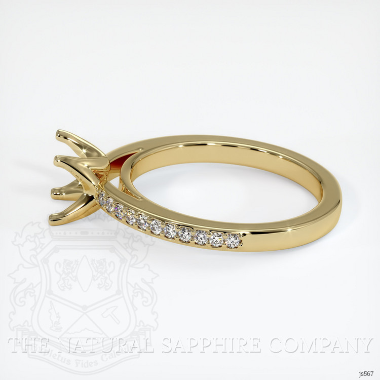 14K Yellow Gold Pave Ring Setting