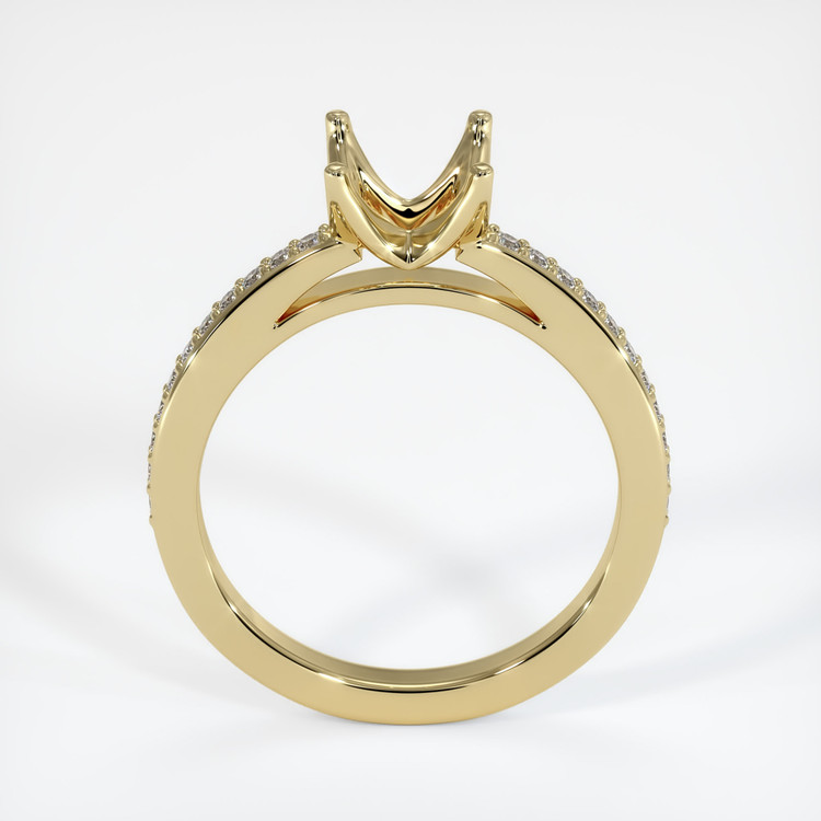 14K Yellow Gold Pave Ring Setting