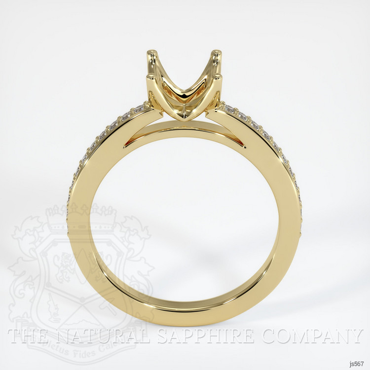 14K Yellow Gold Pave Ring Setting