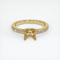 18K Yellow Gold Pave Ring Setting Image