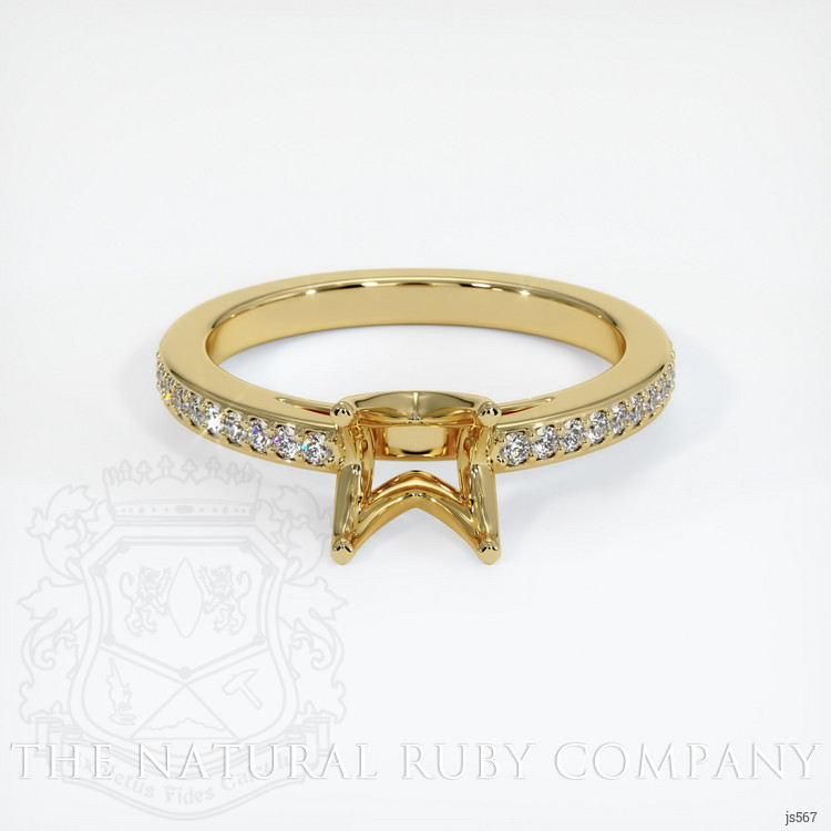 18K Yellow Gold Pave Ring Setting