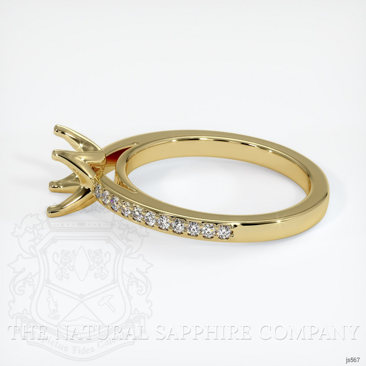 18K Yellow Gold Pave Ring Setting