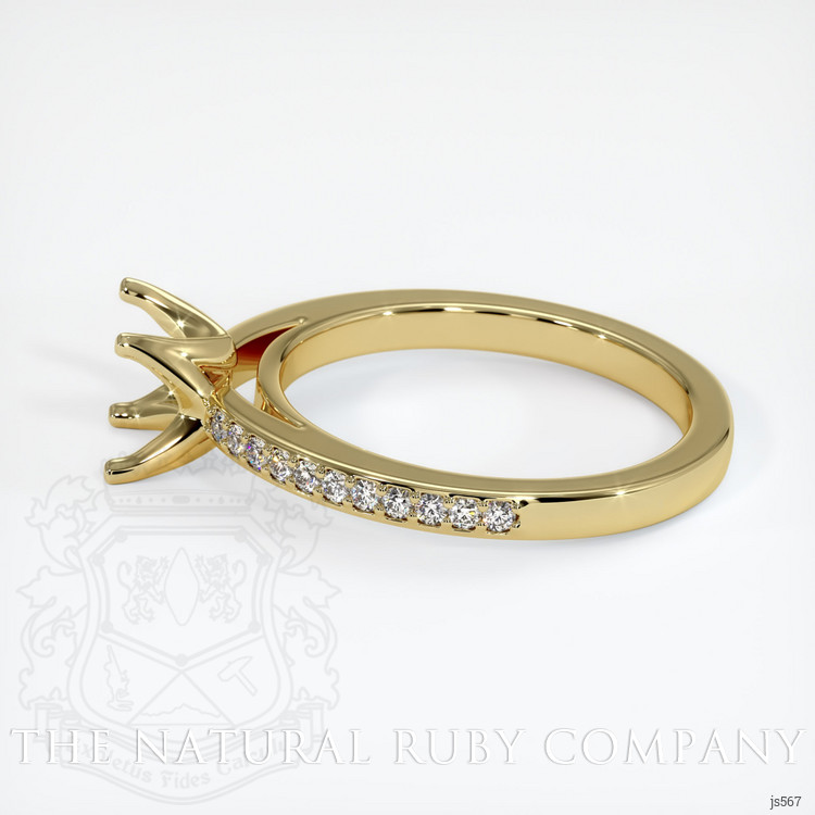18K Yellow Gold Pave Ring Setting
