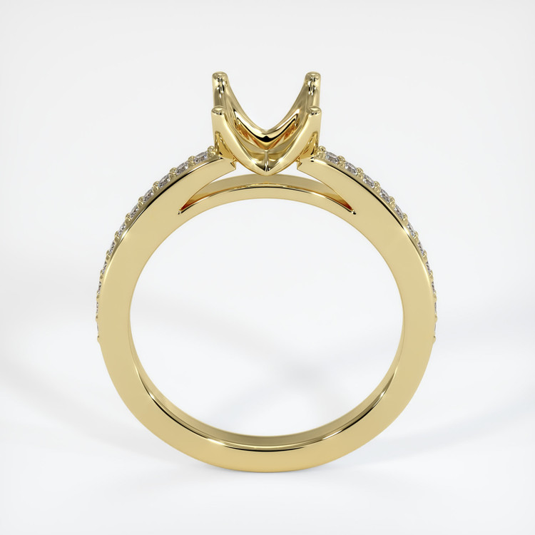 18K Yellow Gold Pave Ring Setting