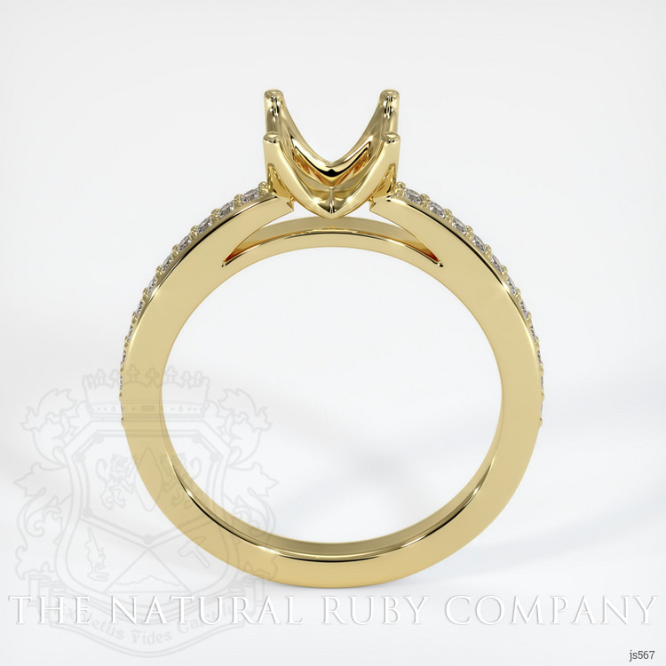 18K Yellow Gold Pave Ring Setting