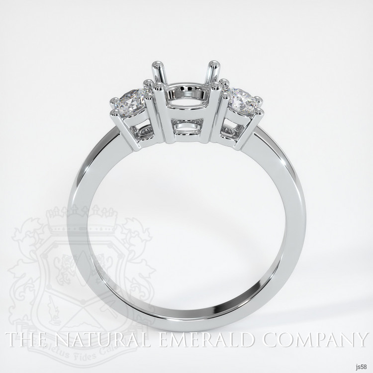 Platinum 950 Three Stone Ring Setting