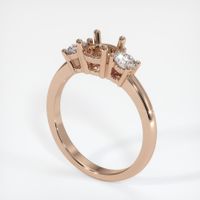 18K Rose Gold Three Stone Ring Setting Video